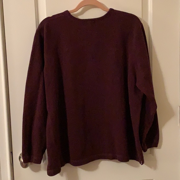 Eddie Bauer XXL classic burgundy sweater - Picture 8 of 8
